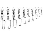AQUA MARINE - BALL BEARING SWIVELS WITH COAST LOCK SNAP BLACK PLATED